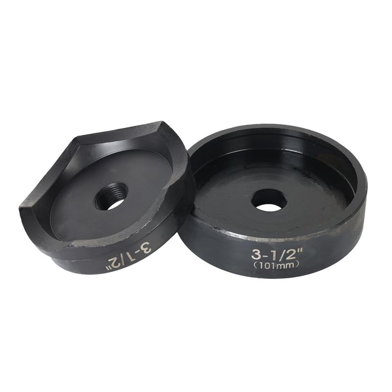 ZUVER 3-1/2" (101mm) Conduit Punch and Die Black Oxide Finish, Work with KO Tools Hydraulic Knockout Driver 3/4"-16UN Thread - Image 1